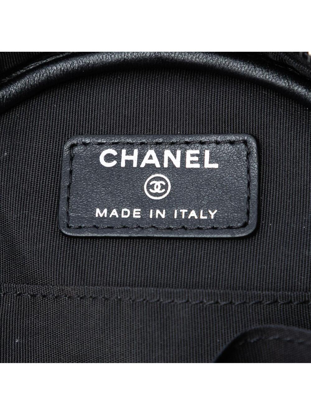 Chanel Cc Calfskin Floral Round Clutch #300468C13B - Picture 5 of 7